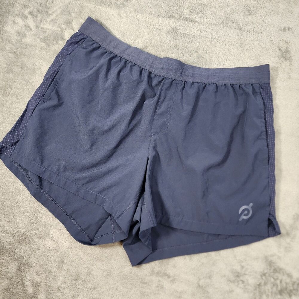 Peloton Women's Large Navy Blue 5" Lined Mesh Waistband Running Jogging Shorts
